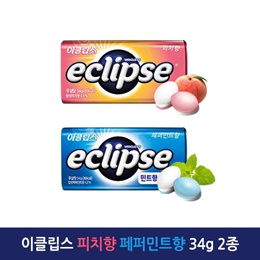 이클립스 캔디 피치향/페퍼민트향 34g 8개 2종 택