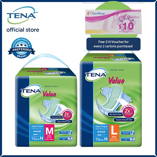 [Free NTUC $10][Apply Q10 Coupon] TENA Tape Value M Deals for only S$63 instead of S$63