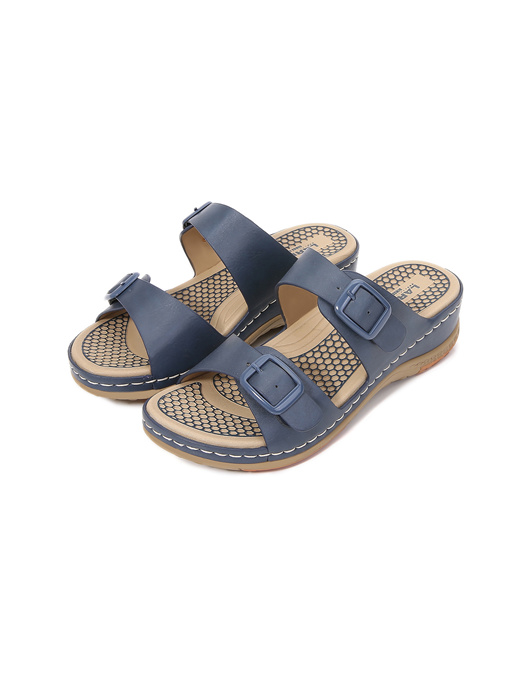 Qoo10 - LARRIE Relaxation Casual Sandals Women - L82003-KT01SV-43-NAVY ...