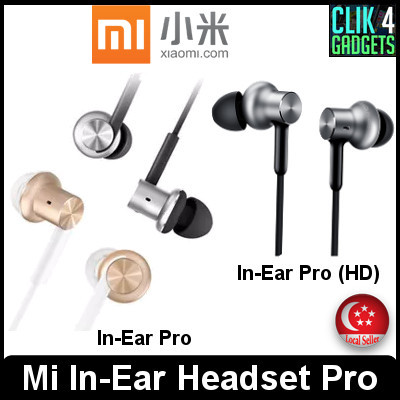 Clik Clik Xiaomi Mi In Ear Headphones Pro Hd Silver Mi In Ear Headset Pro Gold Earphone