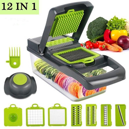 Vegetable Chopper Mandoline Slicer, 11 in 1 Multi-Function Vegetable and  Fruit Chopper, Kitchen Multi-Function Diced Vegetable Artifact Potato