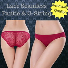 Qoo10 - [ Local Seller] SEXY Comfortable Ladies Seamless Lace Design G  String/ : Underwear & Sock