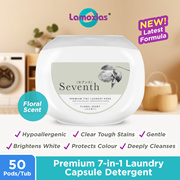 2024 Newly Launch Laundry Capsule Detergent 7in1 - 50pods Tub - Lamoxias - Scent Floral