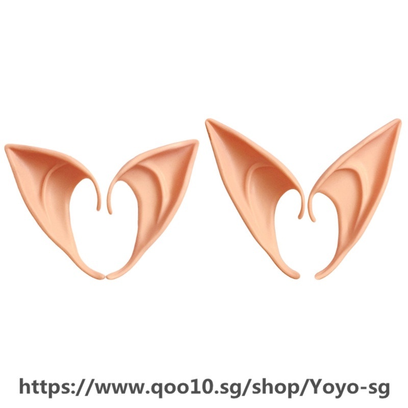 Qoo10 1 Pair Latex Elf Ears Pointed Cosplay Mask Accessories Halloween Masqu Kids Fashion - elf ears 2 roblox