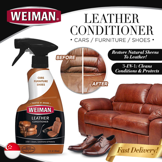 Qoo10 Weiman Leather Cleaner And, Brown Leather Sofa Cleaner