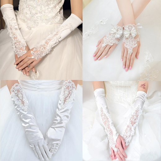 long white dress gloves