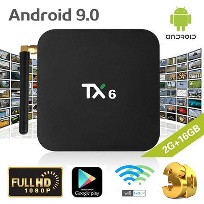 docooler MX10 Smart Android 9.0 TV Box RK3328 4K VP9 H.265 HDR10 USB3.0 4 GB 64 GB LAN WiFi Lettore Multimediale HD 