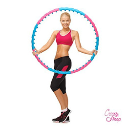 Mture Weighted 1.2kg Adjustable Foam Padded Fitness Exercise Hula Hoop Pink//Purple Hula Hoop