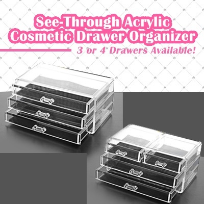 Qoo10 See Through Acrylic Cosmetic Drawer Organizer 2