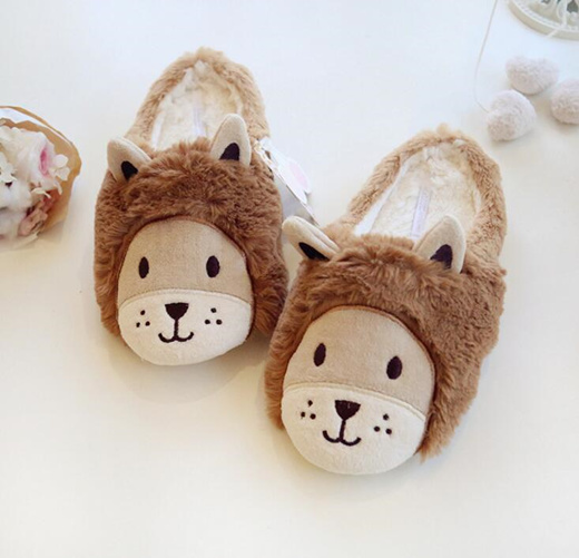 cute plush slippers