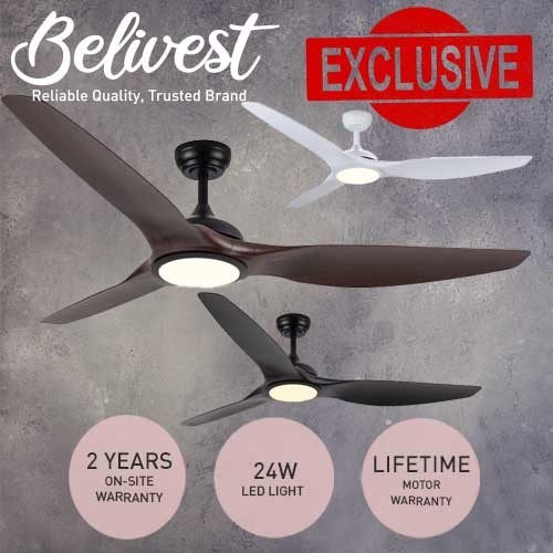 high efficiency ceiling fan with light