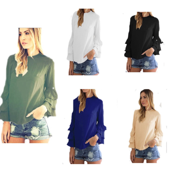 Women Long Sleeve Tops Blouse Cardigan cotton clothing oversized baju perempuan Deals for only RM0.26 instead of RM0