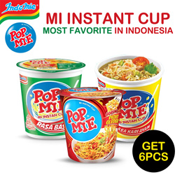 Get 6 pcs _ Pop Noodle _ Mi instant cup _ Most favorite in indonesia _ Many variant  _ Flat Price