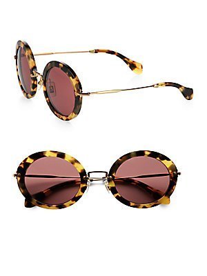 Qoo10 Direct From Germany Miu Miu Damen Mu 13ns Rund Sonnenbrille Jewelry Accessories