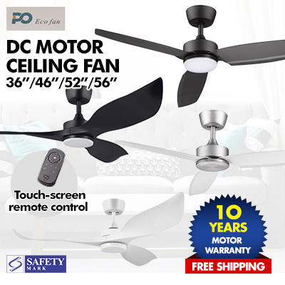 Super Sales Po Eco Dc Motor Ceiling Fan 36 46 52 56in Remote Control 10years Warranty