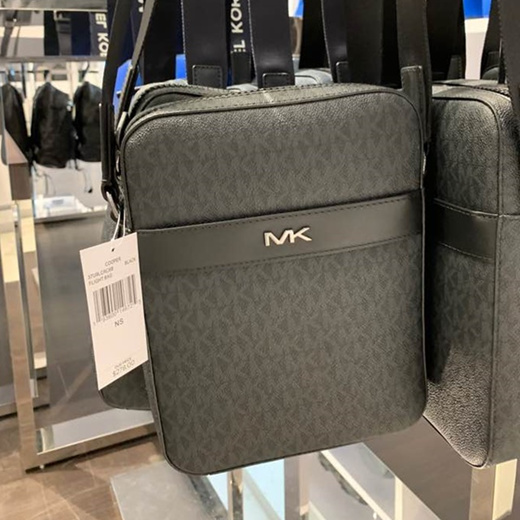 Michael Kors Men Cooper MK Signature Medium Flight Crossbody Bag
