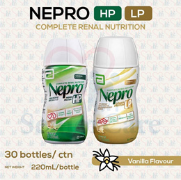 Carton of 30 Abbott Nepro HP High Protein Nepro LP Low Protein Complete Renal Nutrition Milk Liquid