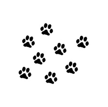 Japan Direct Shipping MAX DECALS Animal Dog Footprint Footprint Meatball Mark Sticker Sticker Decal Black 8 Piece Set 2.5CM