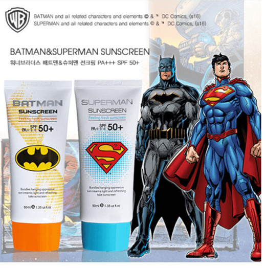 Qoo10 - Warner Bros Batman Superman Sunscreen Feeling Fresh Sun Creen Set PA  +... : Cosmetics