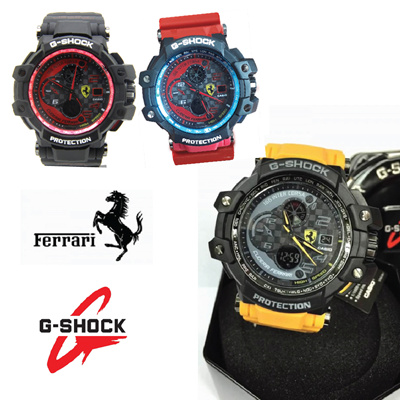 g shock with ferrari logo