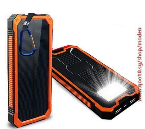[S$18.54](?55%)mobile power/10000mAh Solar Panel Phone Power Bank Portable External Charger Battery LED Solar Charg