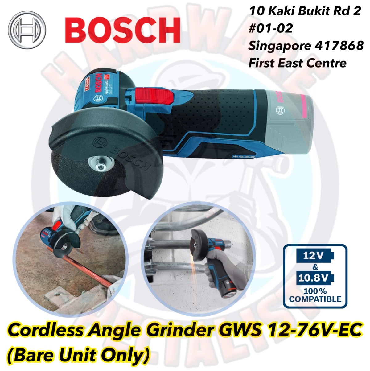 Bosch Gws 12v 76 Cordless Angle Grinder Upgrade Qoo10