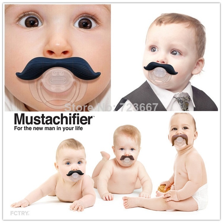 baby mustache pacifier