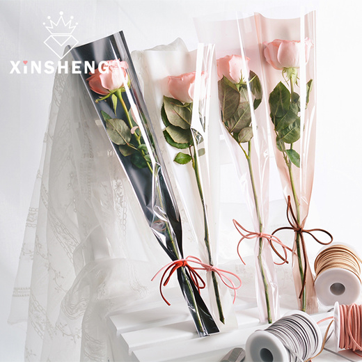 Lsthometrading 50pcs Rose Plastic Package Transparent Flower Bouquet (5  Colors)