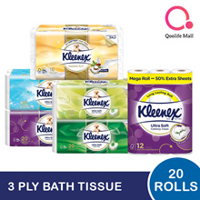 [Kimberly Clark] Kleenex Ultra Soft 3-PLY Toilet Paper Tissues - 20 ROLLS 