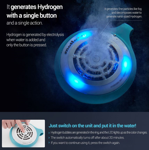 Qoo10 - Malloon hydrogen water generator bath Button type Portable