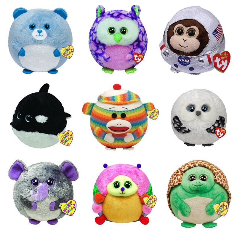 ty round stuffed animals