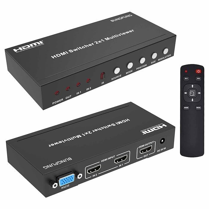 Qoo10 - BUNGPUNG HDMI split screen switcher 2 inputs 1 output 1080P ...