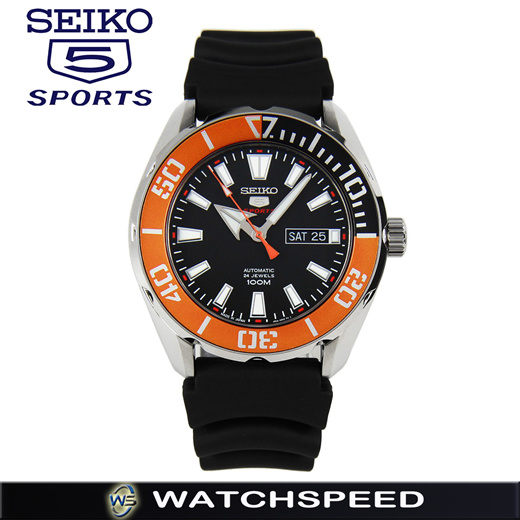 seiko 5 sports automatic orange