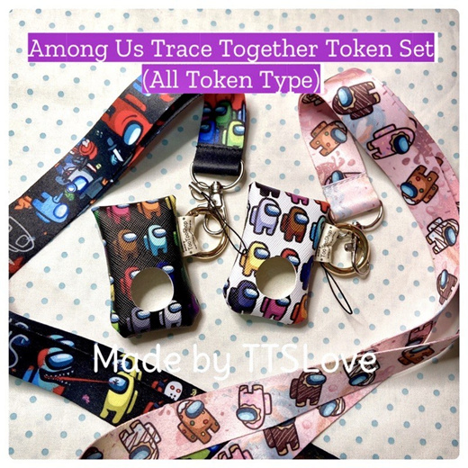 Among Us Trace Together Token Pouch with Lanyard set (All Token Type) :  Mobile Accessories - Qoo10