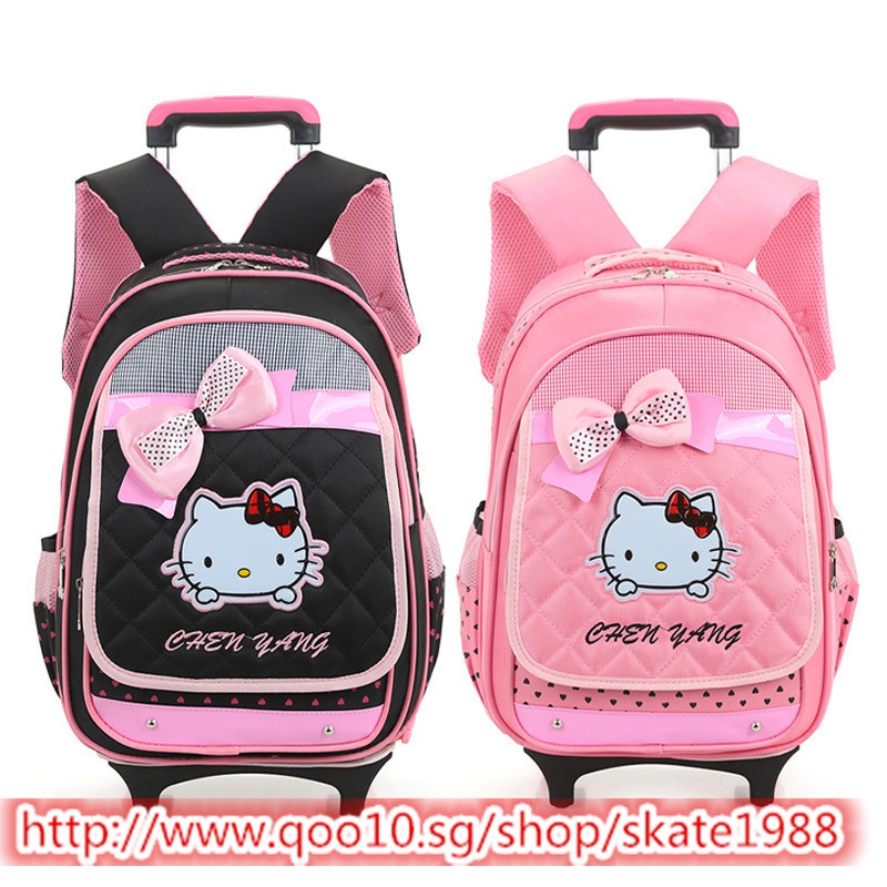 hello kitty trolley bag for school