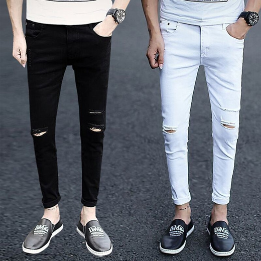 boys white distressed jeans
