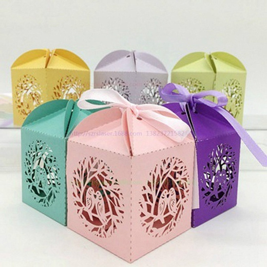 Qoo10 New 50pcs Set Boxes Love Birds Shape Favor Gift Candy Bomboniere Boxes Computer Game