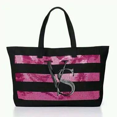 victoria secret sequin tote