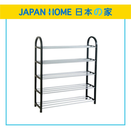 Qoo10 Japan Home 5 Tier Black Steel Shoe Rack L52cm X W20cm X H74cm Kitchen Dining