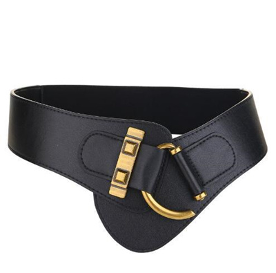 Black Elastic Belt Patent Vegan Leather Belt Wide Patent Belt Faux Leather Belt Wide Waist Belt Leather Fetish Wide Women Belt Gift for Her