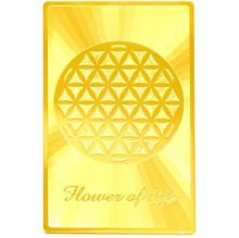 Direct delivery from Japan Wave the stone wave the stone [Gold Card] Flower of Life Pure Gold (24 Gold) Finish Fortune Good Luck Holy Geometry Amulet