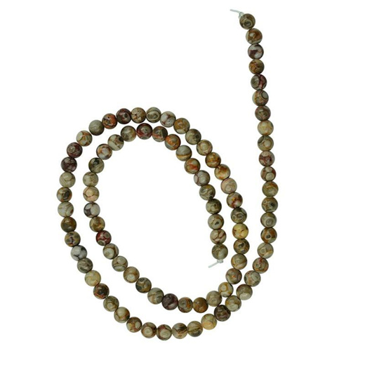 Qoo10 - Gray Round Loose Beads Natueal Maifanite Stone One Strand 15.5 ...