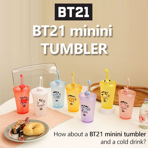 BTS BT21 Cold Water Tumbler w/ Straw – Kpop Exchange