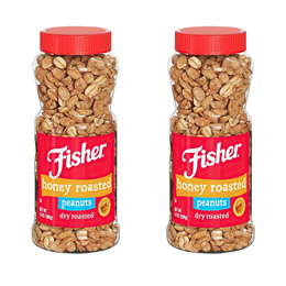 피셔 스낵 허니 로스티드 피넛 396g 2팩 Fisher Snack Honey Roasted Dry Roasted Peanuts 14 Oz