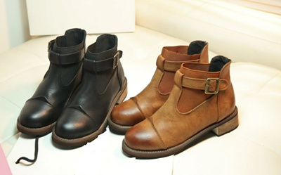 low heel martin boots