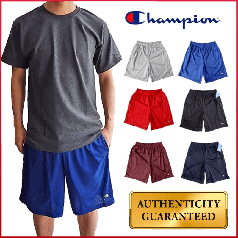 champion long mesh shorts with pockets