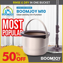 *Flash Deal* 2022 BOOMJOY M10 Spin Mop New Spin Flat Mop 360° and Bucket Set INCLUDED