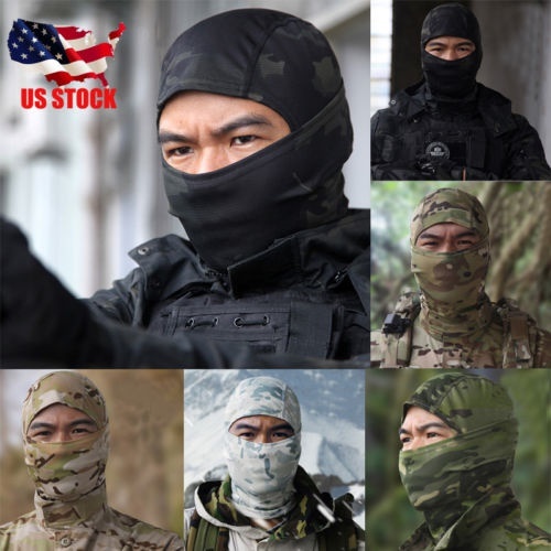 NEW Camouflage Balaclava Army Outdoor Tactical Military Full Face Mask Cap Hats
