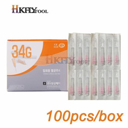 100pcs/box Korea Disposable Sterile Meso Nano Dermal Injection Needle 32G 4mm 34G Skin Gel Syringe T