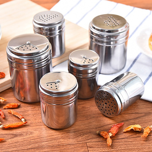 stainless spice jars